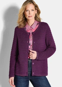 Strickjacke aus Baumwolle und Lurex