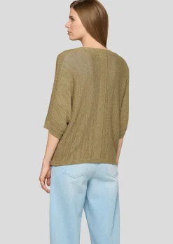 Strickjacke aus Bändchengarn