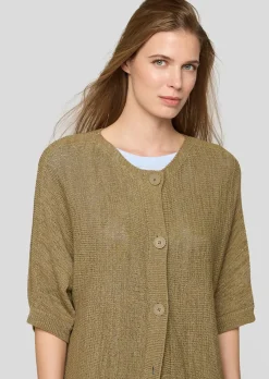 Strickjacke aus Bändchengarn