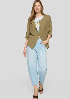 Strickjacke aus Bändchengarn
