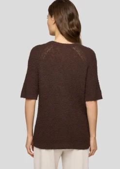 Strickjacke aus Effektgarn mit viel Baumwolle