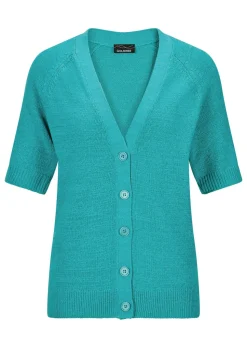 Strickjacke aus kühlem Bändchengarn
