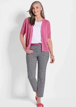 Strickjacke aus kühlem Bändchengarn