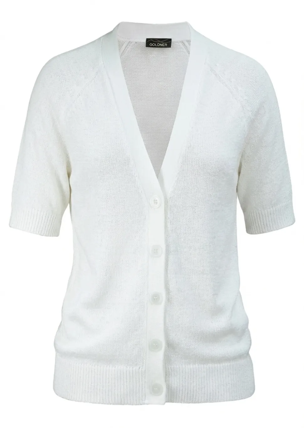 Strickjacke aus kühlem Bändchengarn