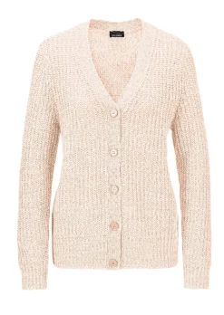 Strickjacke aus Multicolor-Bändchengarn