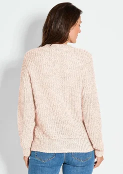 Strickjacke aus Multicolor-Bändchengarn