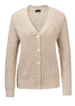 Strickjacke aus Multicolor-Bändchengarn