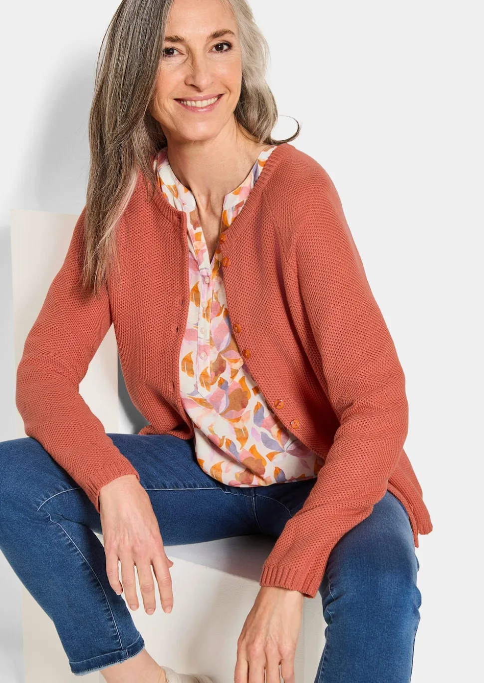 Strickjacke aus reiner Baumwolle