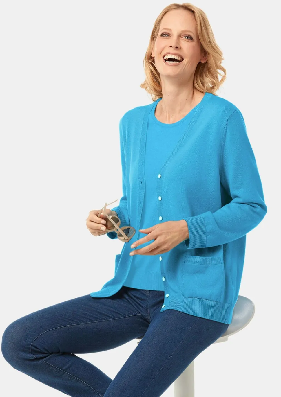 Strickjacke aus reiner Merinowolle