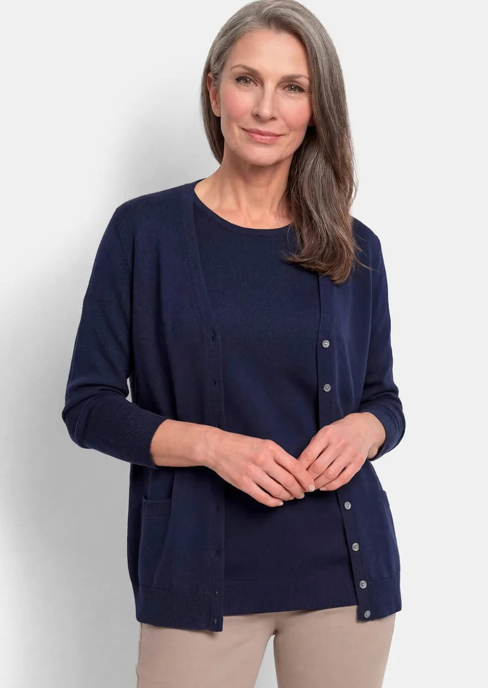 Strickjacke aus reiner Merinowolle