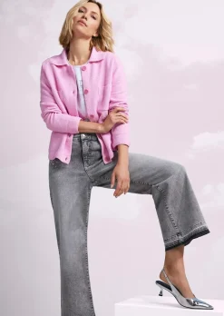 Strickjacke im Hemdblusen-Stil