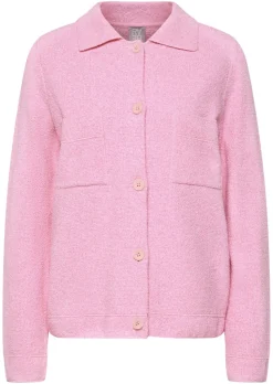 Strickjacke im Hemdblusen-Stil