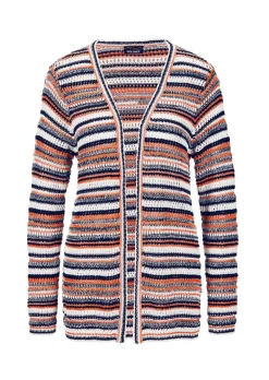 Strickjacke im Ringel-Look