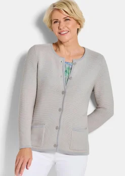 Strickjacke mit aufgesetzten Taschen