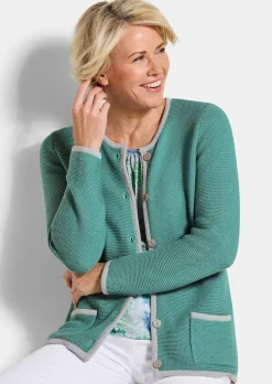Strickjacke mit aufgesetzten Taschen