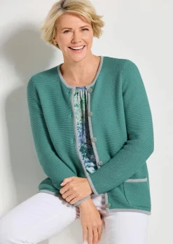 Strickjacke mit aufgesetzten Taschen