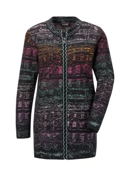 Strickjacke mit Multicolor Ringeloptik