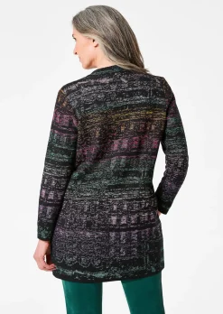 Strickjacke mit Multicolor Ringeloptik