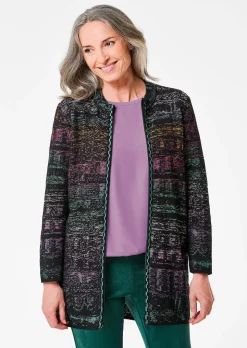 Strickjacke mit Multicolor Ringeloptik
