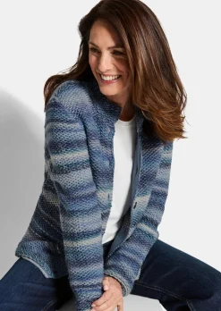 Strickjacke mit Multicolor Ringeloptik