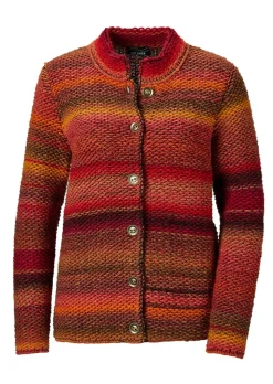 Strickjacke mit Multicolor Ringeloptik