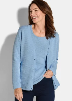 Strickjacke mit Pünktchenmuster