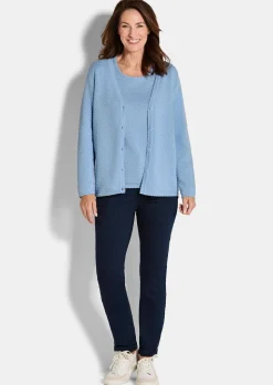 Strickjacke mit Pünktchenmuster