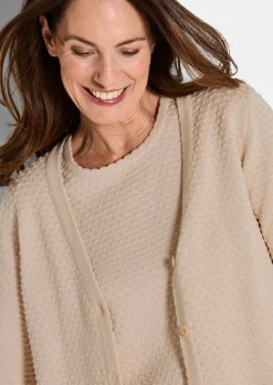 Strickjacke mit Pünktchenmuster