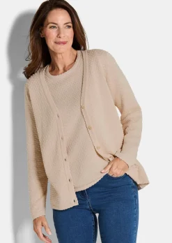 Strickjacke mit Pünktchenmuster