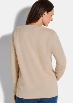 Strickjacke mit Pünktchenmuster