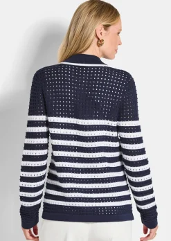 Strickjacke mit Polokragen
