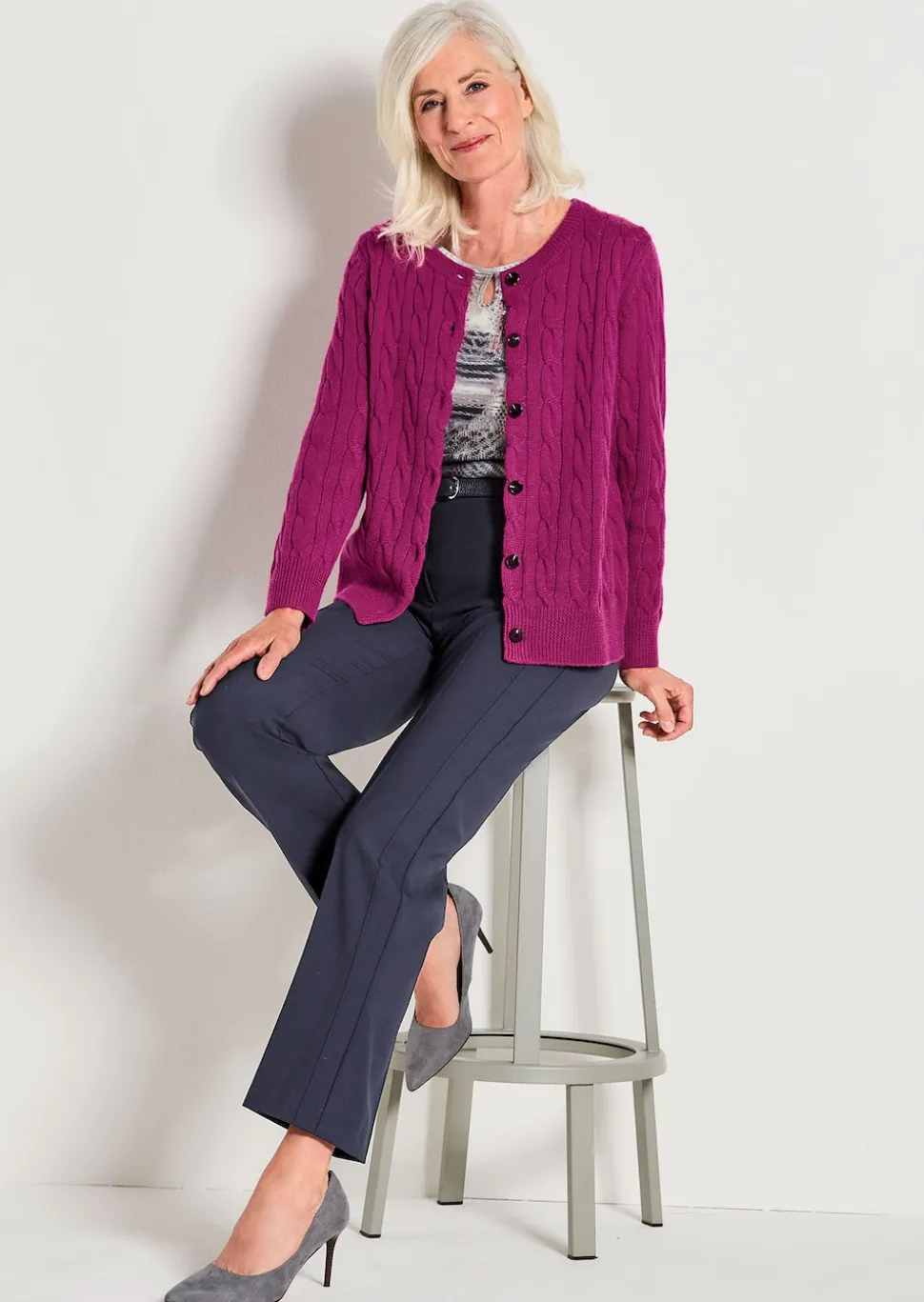 Strickjacke mit Schurwolle