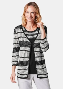 Strickjacke mit V-Ausschnitt