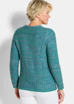 Strickjacke mit verdecktem Reißverschluss