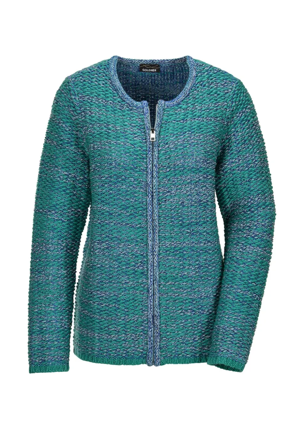 Strickjacke mit verdecktem Reißverschluss