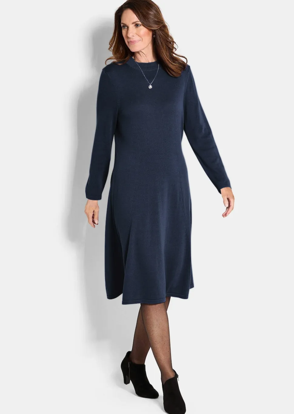 Strickkleid in femininer A-Linie