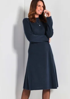 Strickkleid in femininer A-Linie