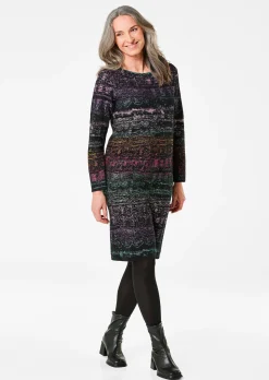Strickkleid mit Allover-Jacquardmuster