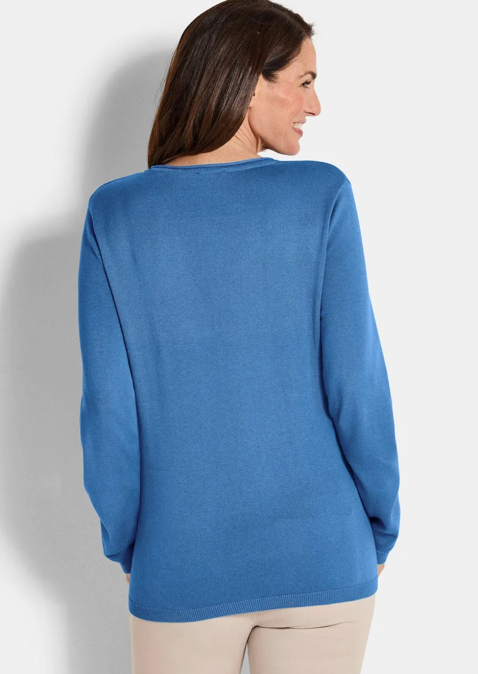 Strickpullover aus Baumwolle und Viskose