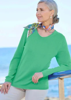 Strickpullover aus Baumwolle und Viskose