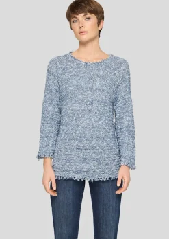 Strickpullover aus Effektgarn mit Pailletten