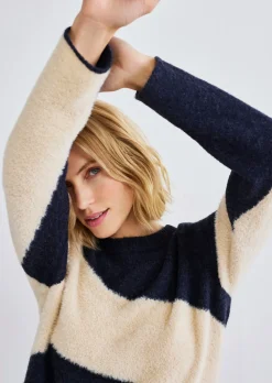 Strickpullover aus Federgarn
