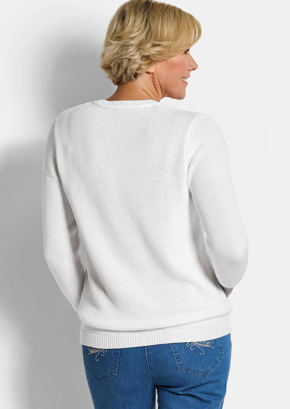 Strickpullover aus reiner Baumwolle