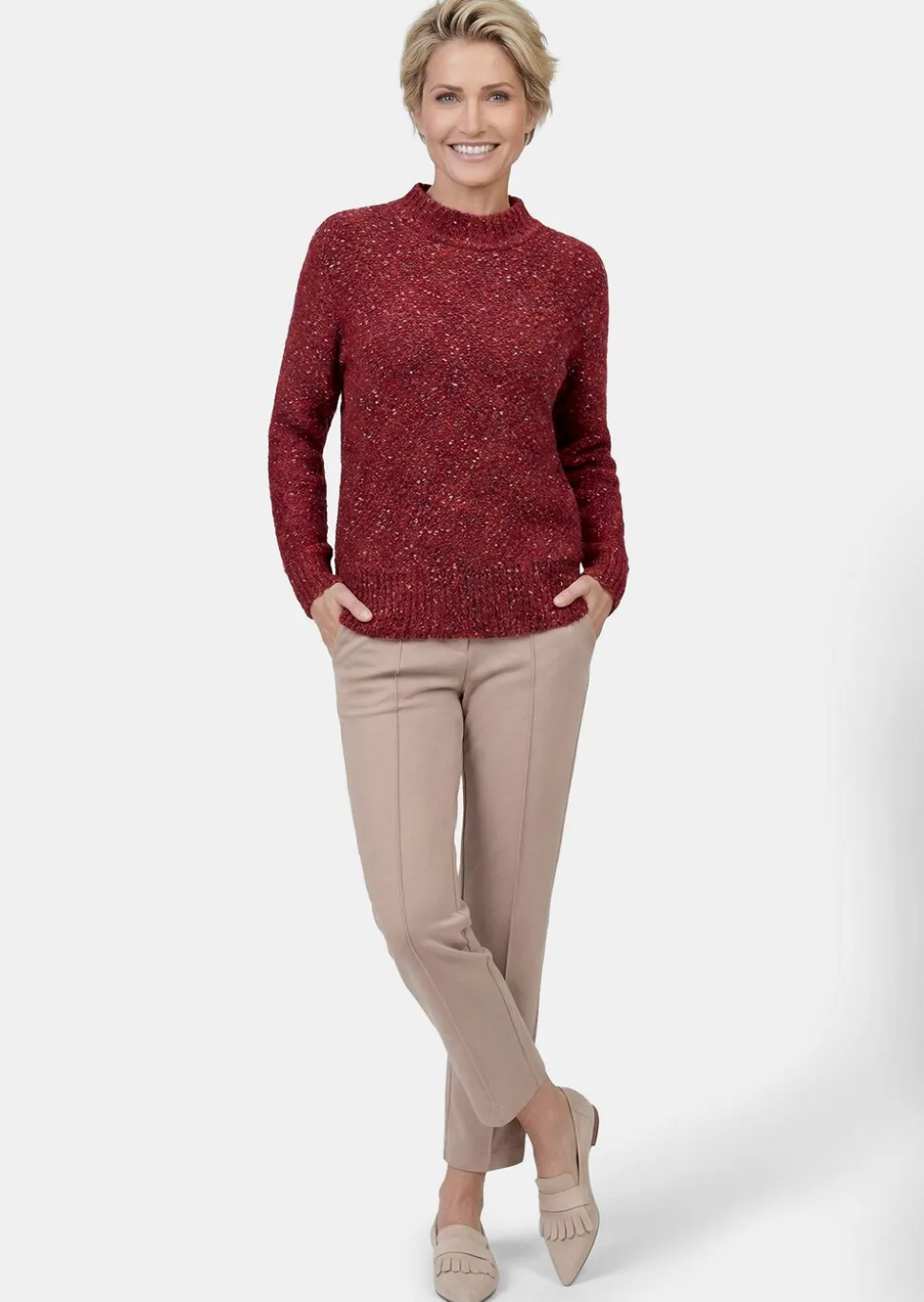 Strickpullover in Bouclé Optik