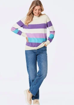Strickpullover mit Blockstreifen