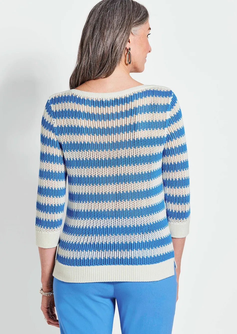 Strickpullover mit Blockstreifen