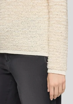 Strickpullover mit Effekt-Bändchengarn