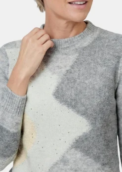 Strickpullover mit Intarsienmuster