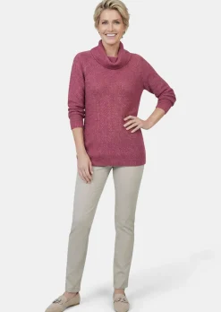 Strickpullover mit interessanter Struktur und Glitzergarn