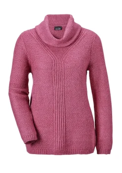 Strickpullover mit interessanter Struktur und Glitzergarn